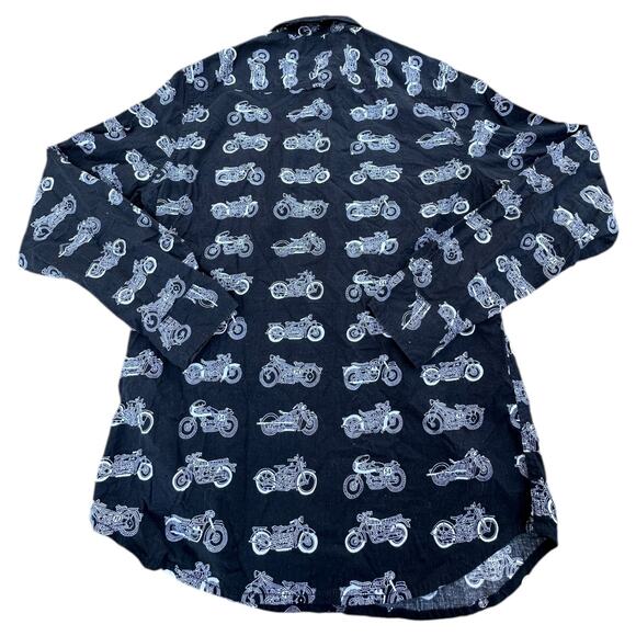 Motorcycle AOP Western Free Planet Button Down Size Small - Picture 2 of 5